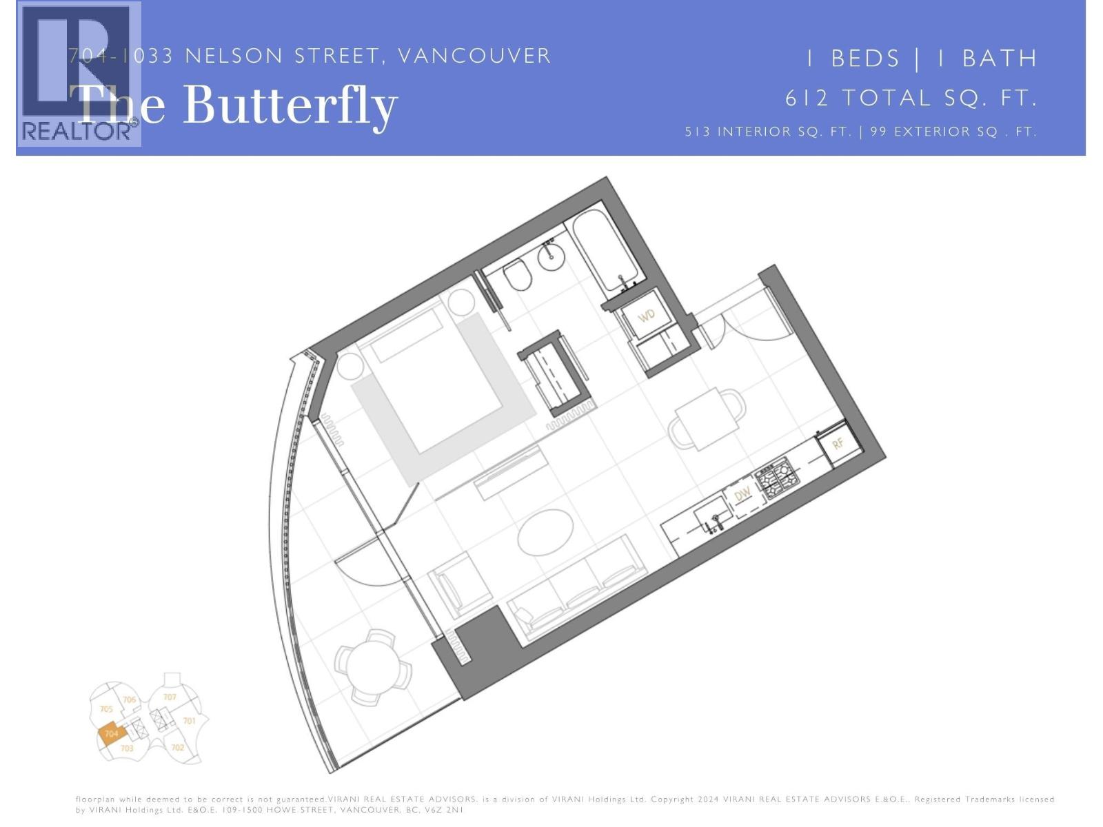 704 1033 Nelson Street, Vancouver, British Columbia  V6E 0E5 - Photo 10 - R3067688