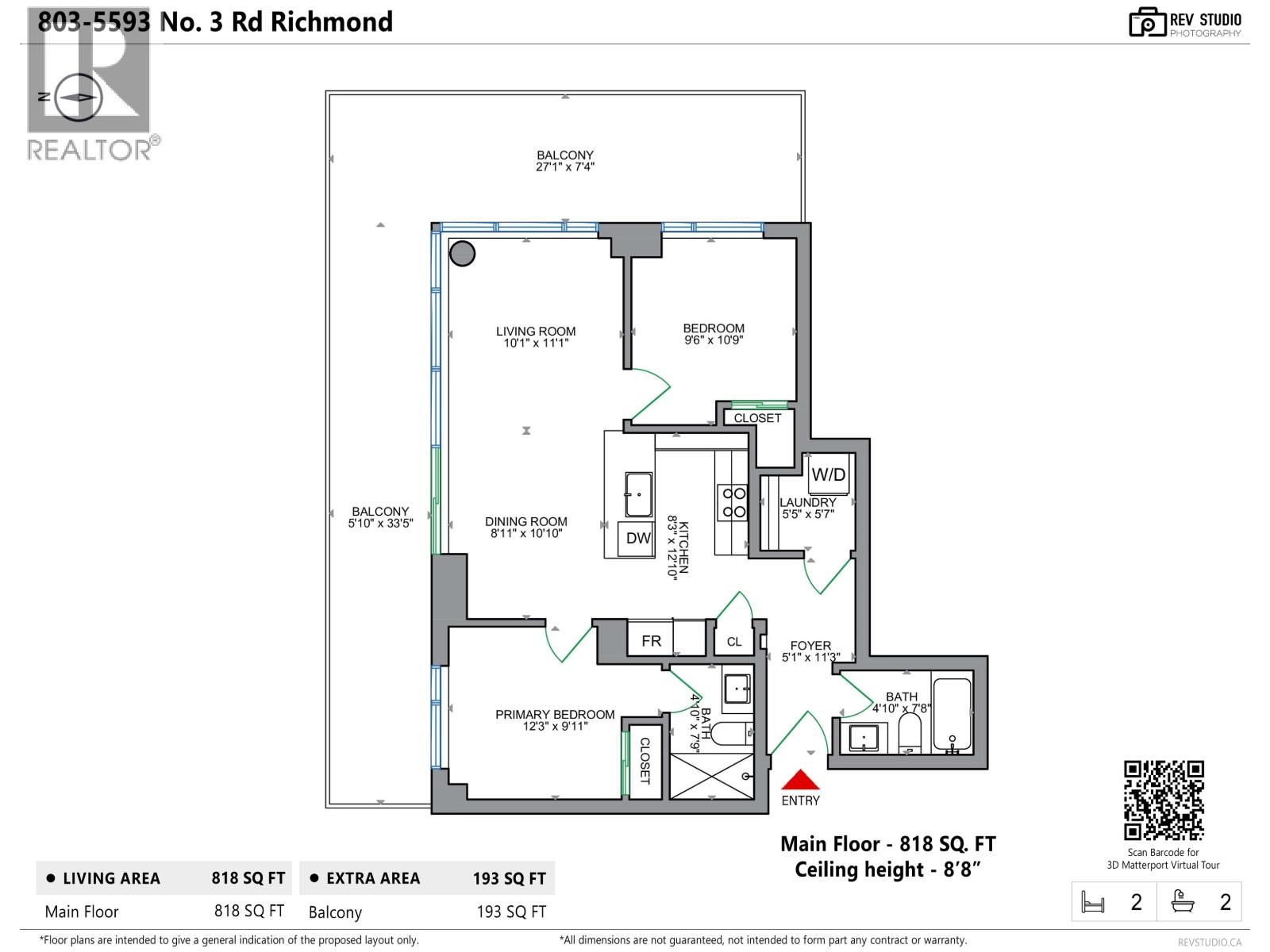 803 5593 No. 3 Road, Richmond, British Columbia  V6X 0X6 - Photo 34 - R3068949