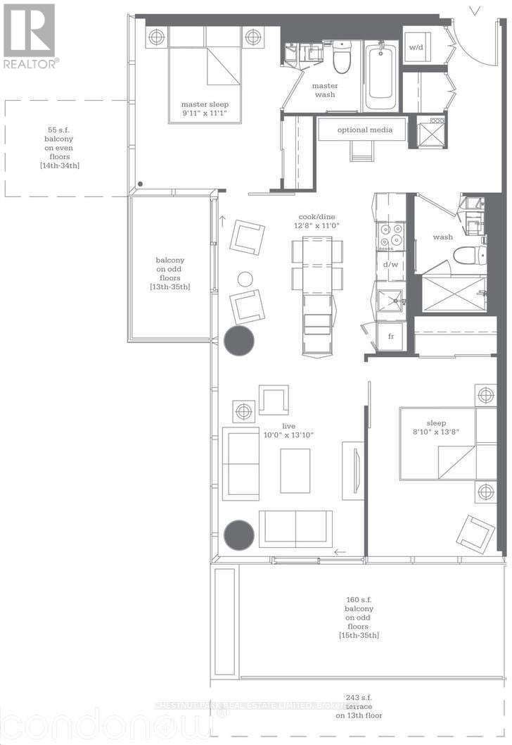 3009 - 16 Bonnycastle Street, Toronto, Ontario  M5A 3Y4 - Photo 10 - C12561388