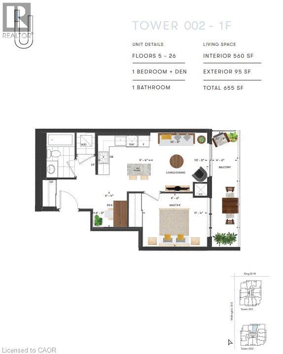 15 Wellington Street S Unit# 601, Kitchener, Ontario  N2G 0E4 - Photo 3 - 40789700