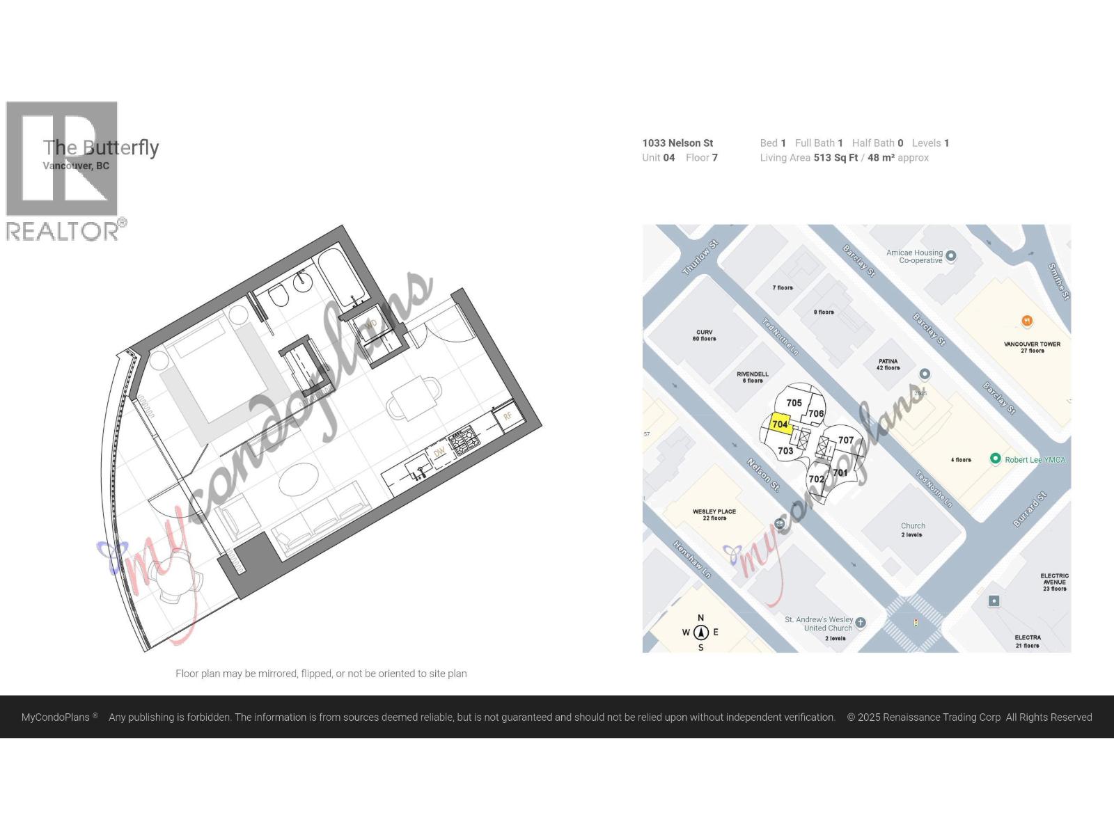 704 1033 Nelson Street, Vancouver, British Columbia  V6E 0E5 - Photo 10 - R3067688