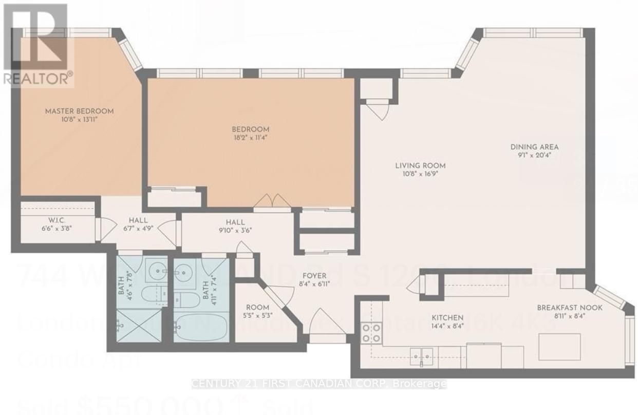 1206 - 744 Wonderland Road S, London South, Ontario  N6K 4K3 - Photo 13 - X12575474