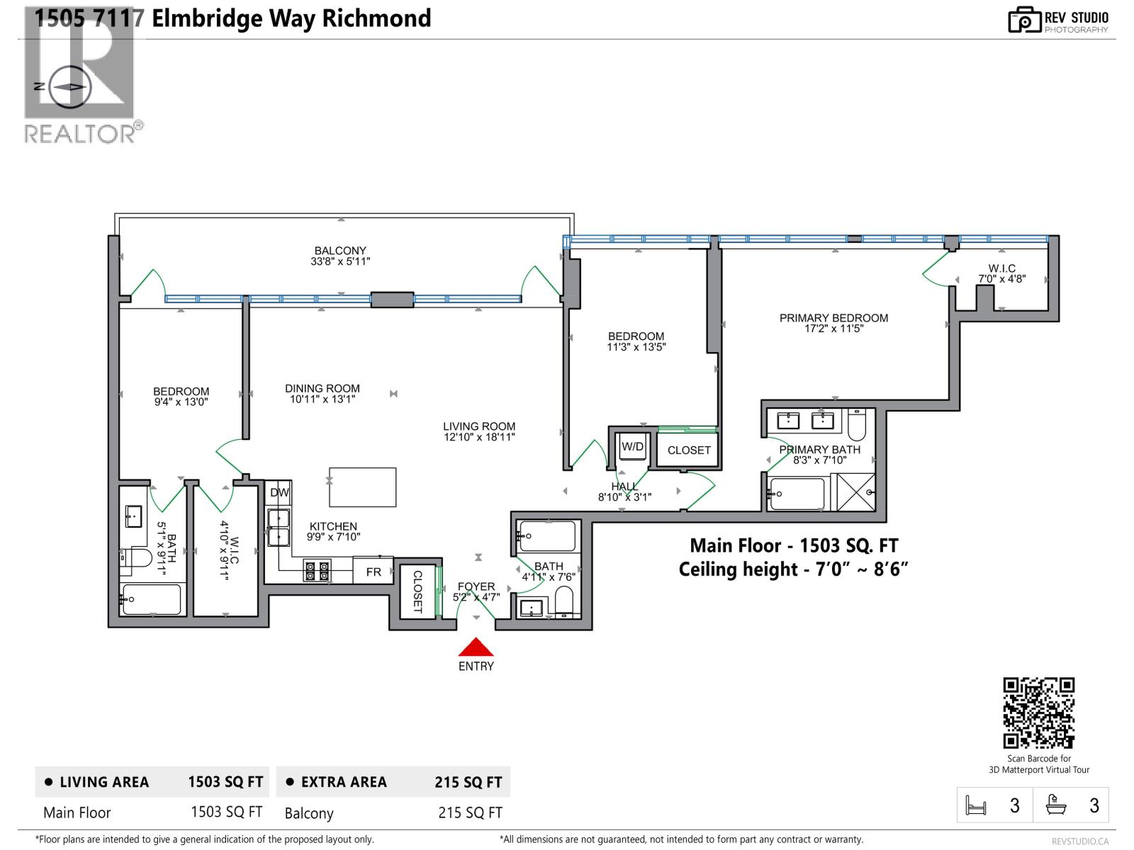1505 7117 Elmbridge Way, Richmond, British Columbia  V6X 0J2 - Photo 37 - R3069929