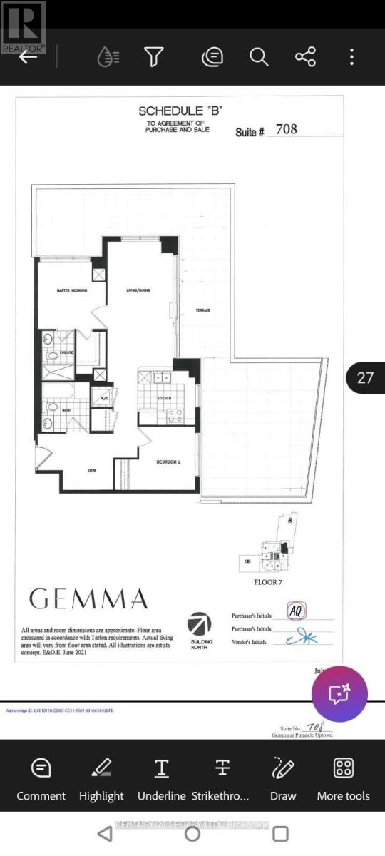 708 - 15 Watergarden Drive, Mississauga, Ontario  L5R 1B2 - Photo 17 - W12577814