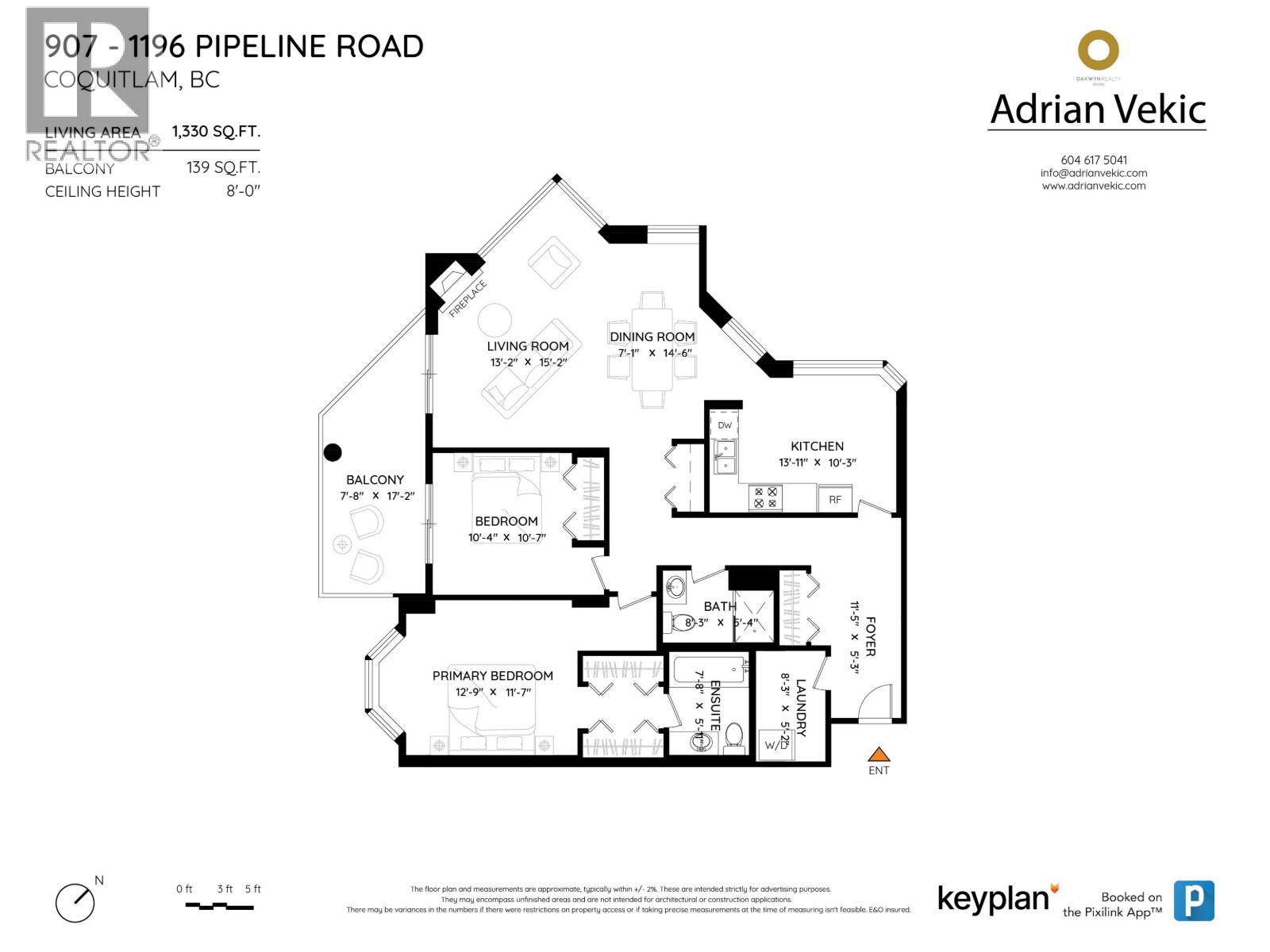 907 1196 Pipeline Road, Coquitlam, British Columbia  V3B 7Z6 - Photo 32 - R3070339