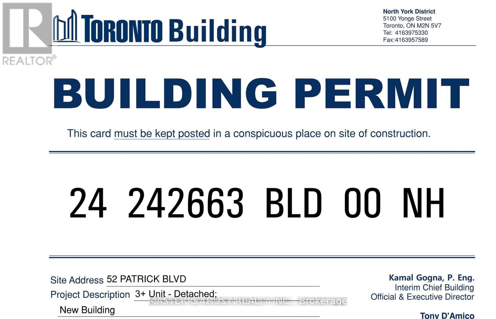 52 PATRICK BOULEVARD, Toronto, Ontario