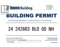 52 PATRICK BOULEVARD, Toronto, Ontario