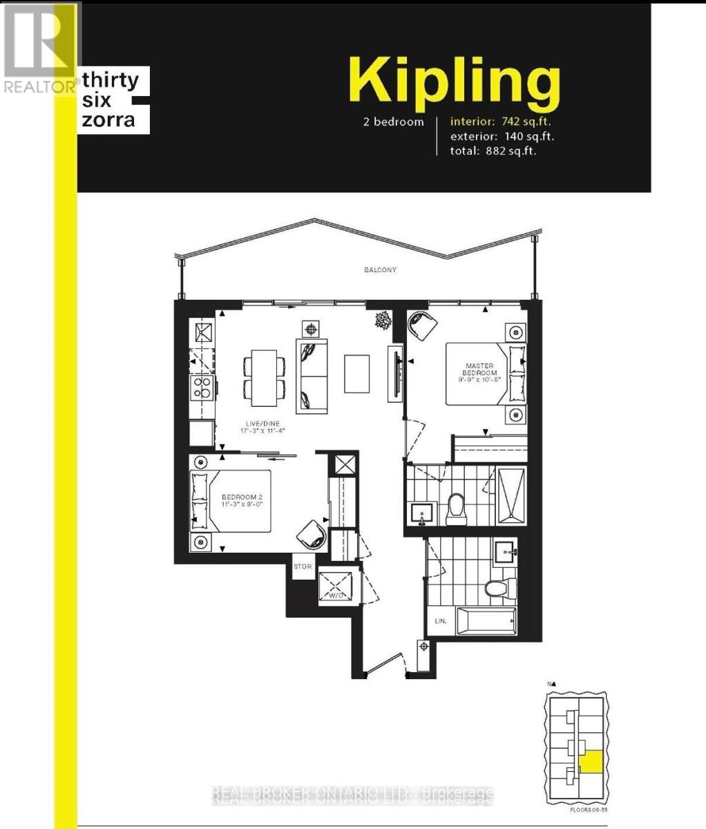 907 - 36 Zorra Street, Toronto, Ontario  M8Z 0G5 - Photo 15 - W12630478