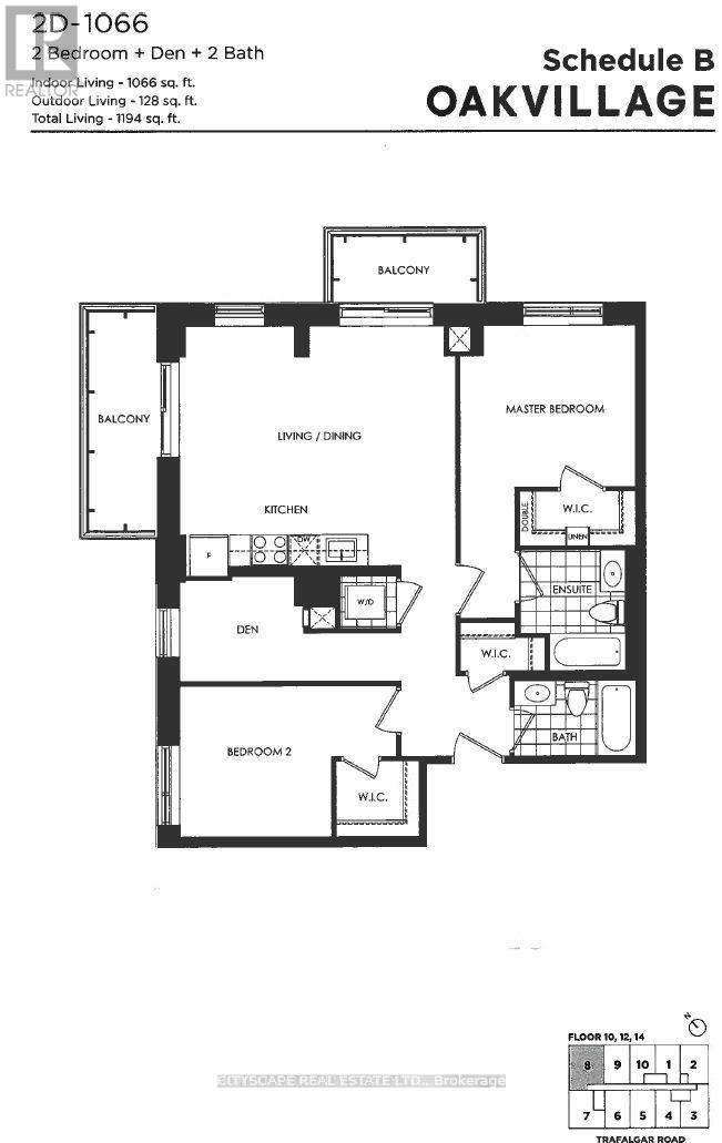 1108 - 345 Wheat Boom Drive, Oakville, Ontario  L6H 7X4 - Photo 4 - W12644892