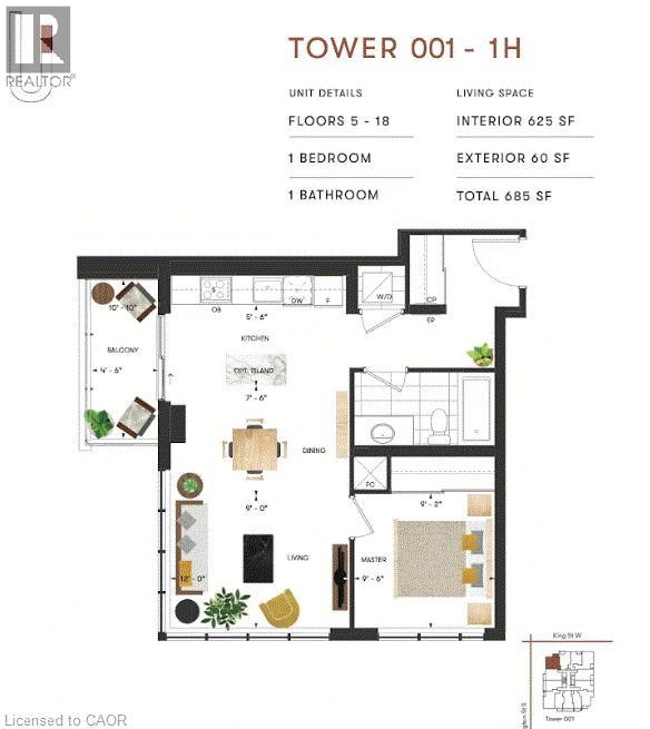 5 Wellington Street S Unit# 1809, Kitchener, Ontario  N2G 0E3 - Photo 3 - 40793685