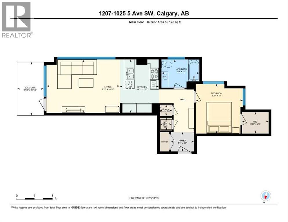 1207, 1025 5 Avenue Sw, Calgary, Alberta  T2P 1N4 - Photo 15 - A2262103