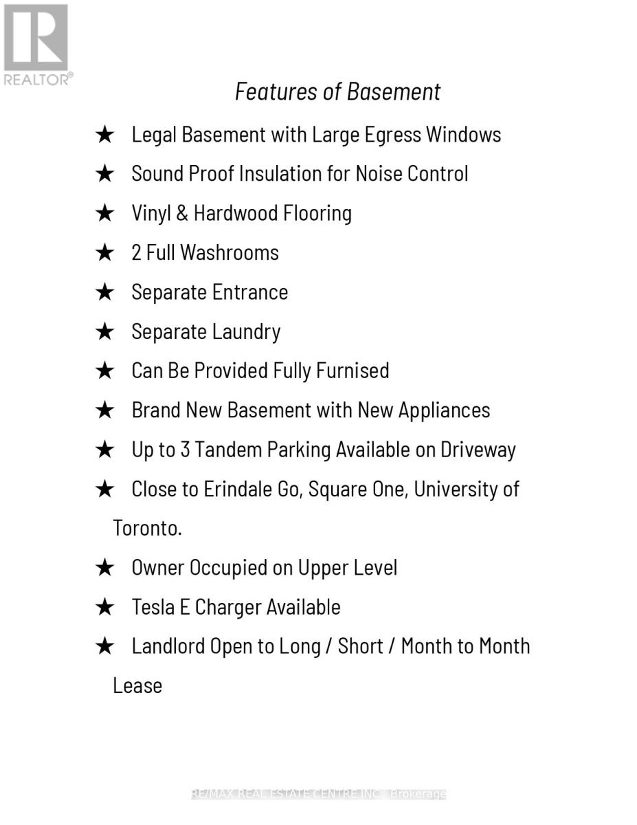 Legal Basement Unit - 1390 Conliffe Court, Mississauga, Ontario  L5C 1R3 - Photo 5 - W12650914