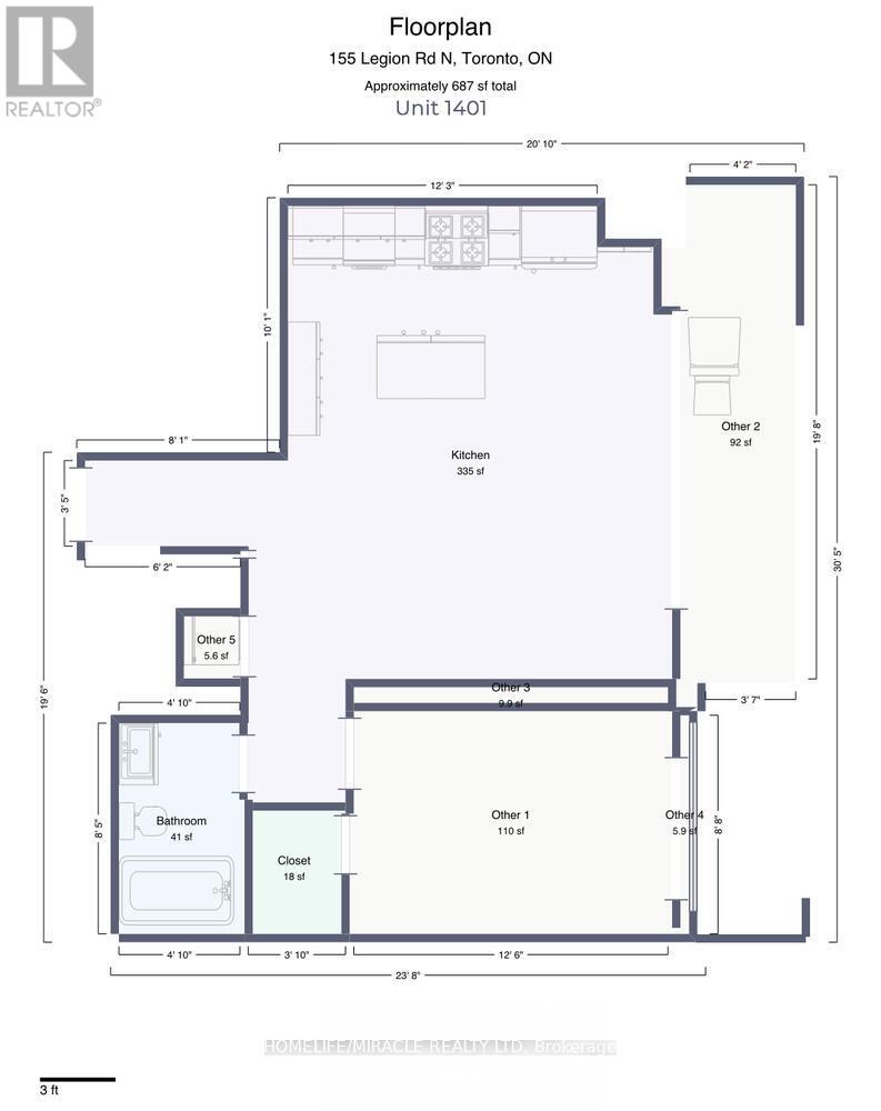 1401 - 155 Legion Road N, Toronto, Ontario  M8Y 0A7 - Photo 46 - W12651050