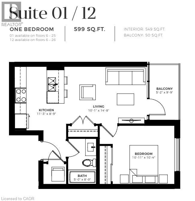 108 Garment Street Unit# 1401, Kitchener, Ontario  N2G 0E2 - Photo 1 - 40782203