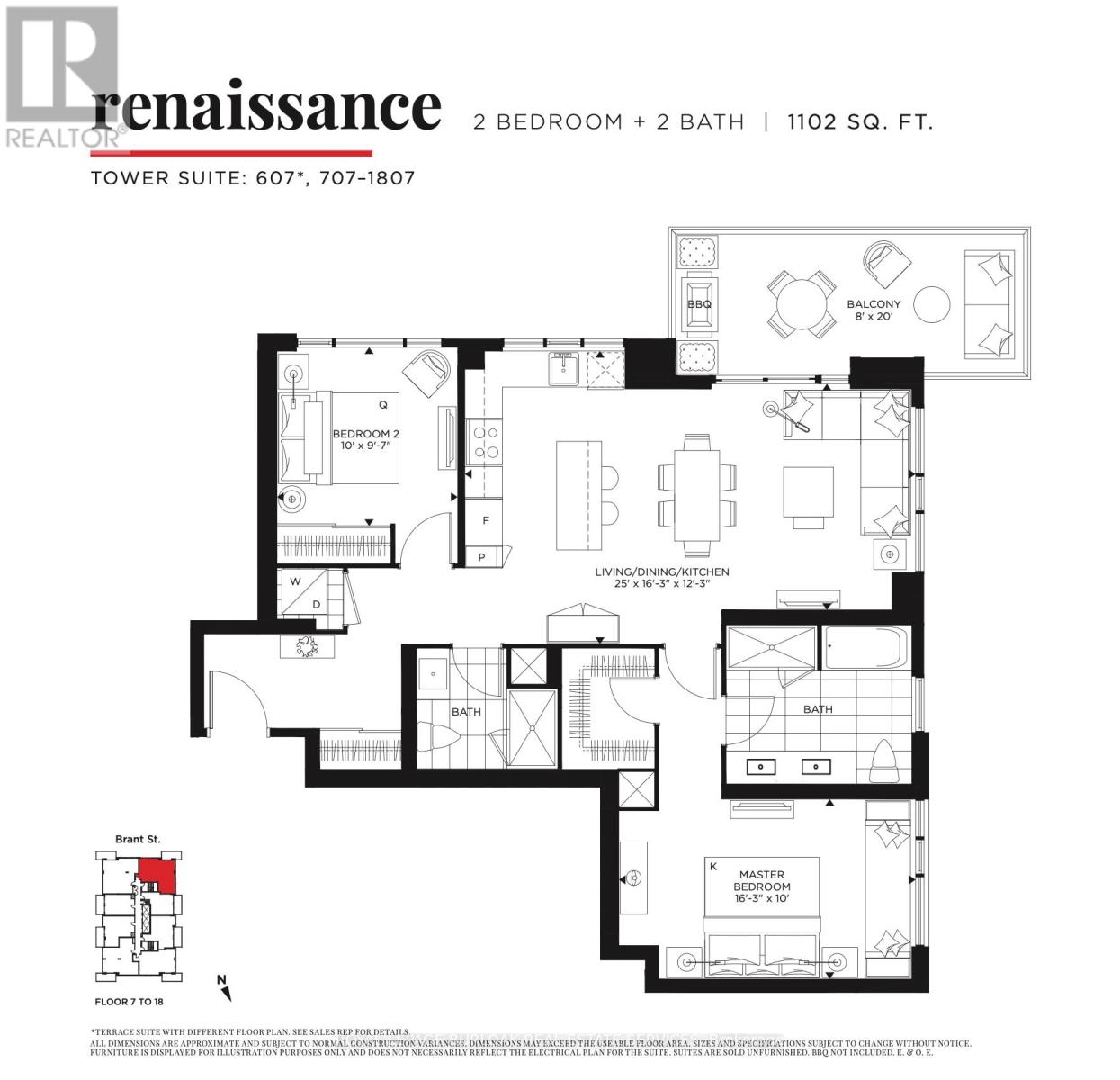 1407 - 2007 James Street, Burlington, Ontario  L7R 0G7 - Photo 2 - W12664362