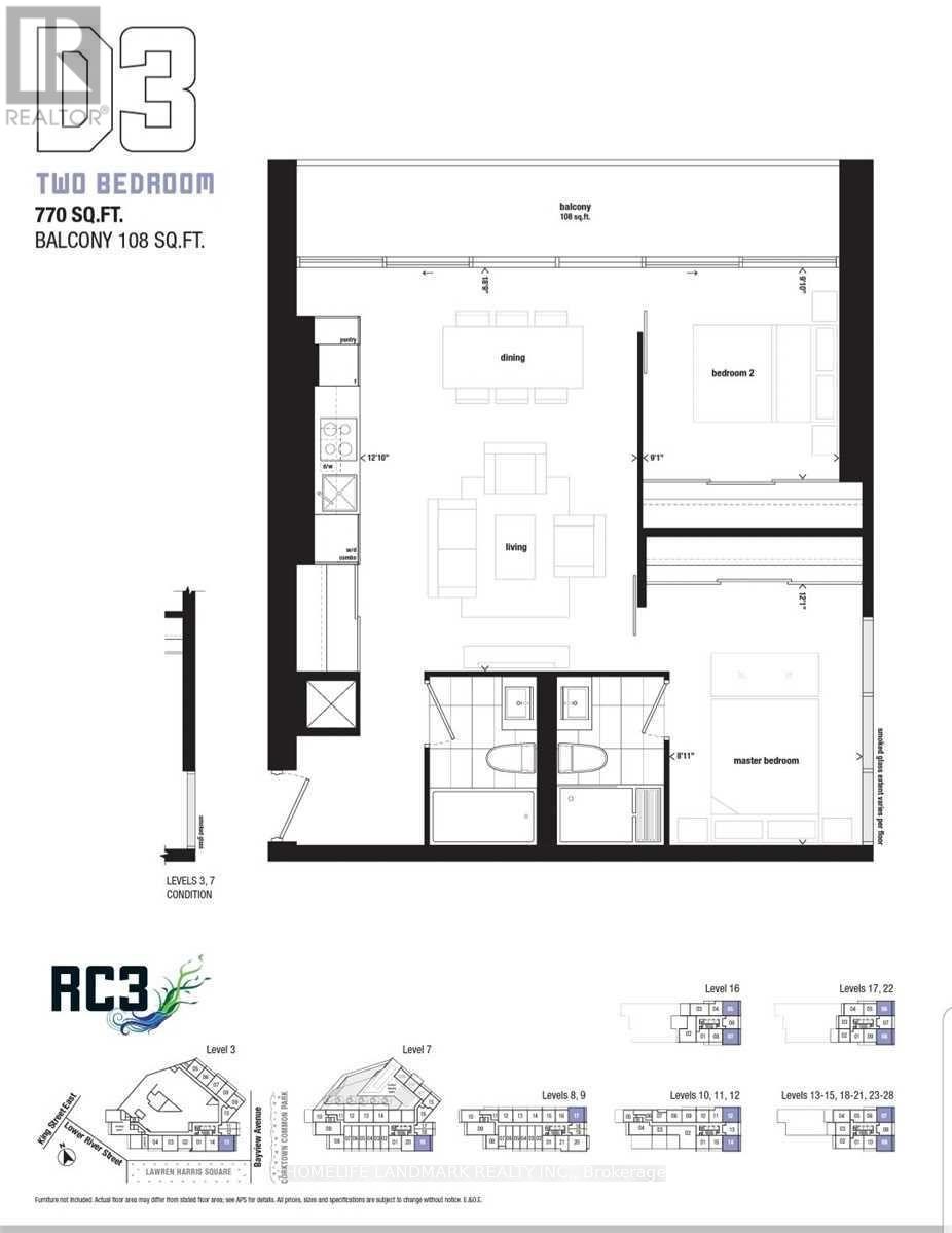 2107 - 170 Bayview Avenue, Toronto, Ontario  M5A 0M4 - Photo 25 - C12685556