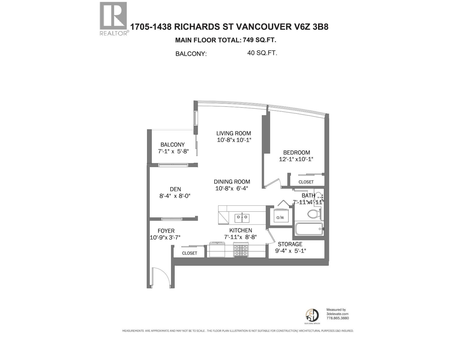 1705 1438 Richards Street, Vancouver, British Columbia  V6Z 3B8 - Photo 22 - R3078755