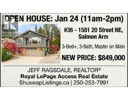 1581 20 Street NE Unit# 36, salmon arm, British Columbia