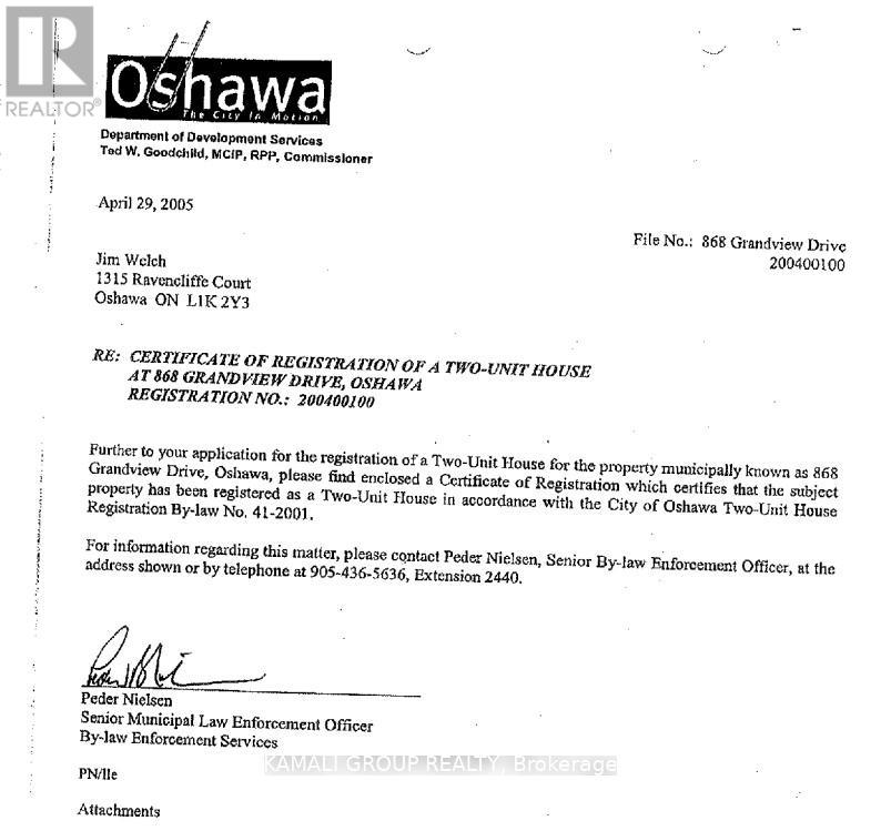 868 Grandview Drive, Oshawa, Ontario  L1H 7W8 - Photo 3 - E12710294