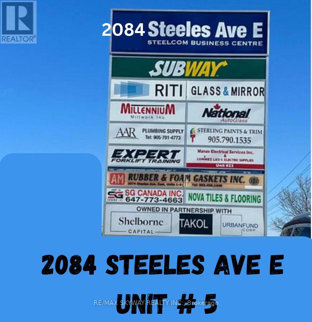 5 - 2084 STEELES AVENUE, Brampton, Ontario