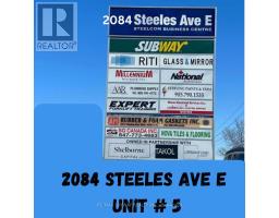 5 - 2084 STEELES AVENUE, Brampton, Ontario