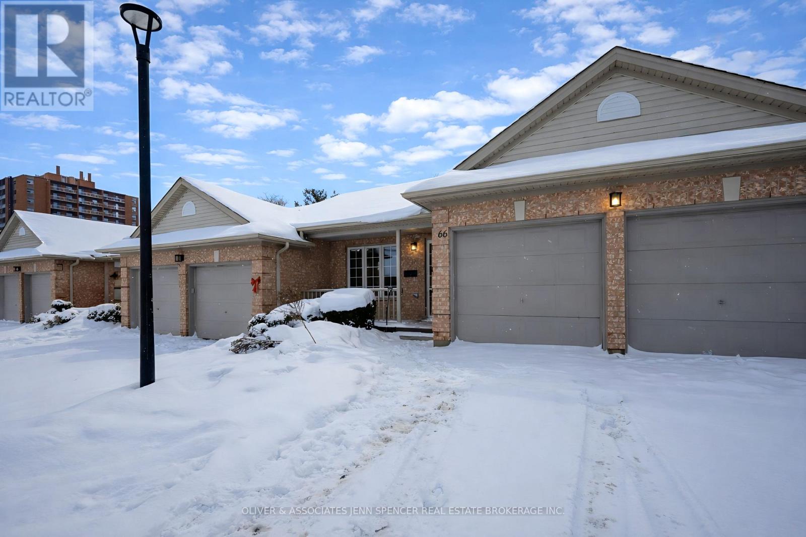 Welcome to Stoney Creek and easy, one-floor living in this recently renovated bungalow condo, ideally located on a quiet, dead-end section of the complex. This bright and functional home offers two spacious bedrooms and two full bathrooms, all conveniently located on the main floor. The primary bedroom features a private ensuite and a walk-in closet, creating a comfortable retreat. Enjoy the convenience of main-floor laundry, an attached garage with inside entry, and cozy evenings by the gas fireplace in the living area. The unfinished basement provides ample storage or a blank canvas for future living space, hobby areas, or a workshop. Designed for low-maintenance condo living, this home is perfect for down-sizers, professionals, or anyone seeking comfort without the upkeep. Newer appliances included! Ideally situated close to everyday amenities such as grocery stores, pharmacies, the YMCA community centre, excellent schools, and more. This location has a lot to offer! A rare opportunity to enjoy quiet living with everything you need just minutes away. (id:48254)