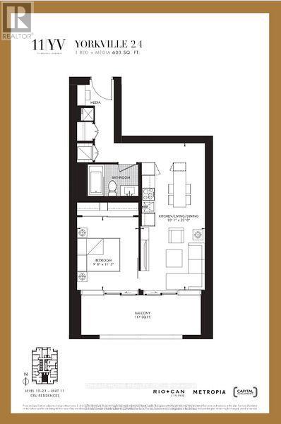 1211 - 11 Yorkville Avenue, Toronto, Ontario  M4W 0B7 - Photo 3 - C12723186