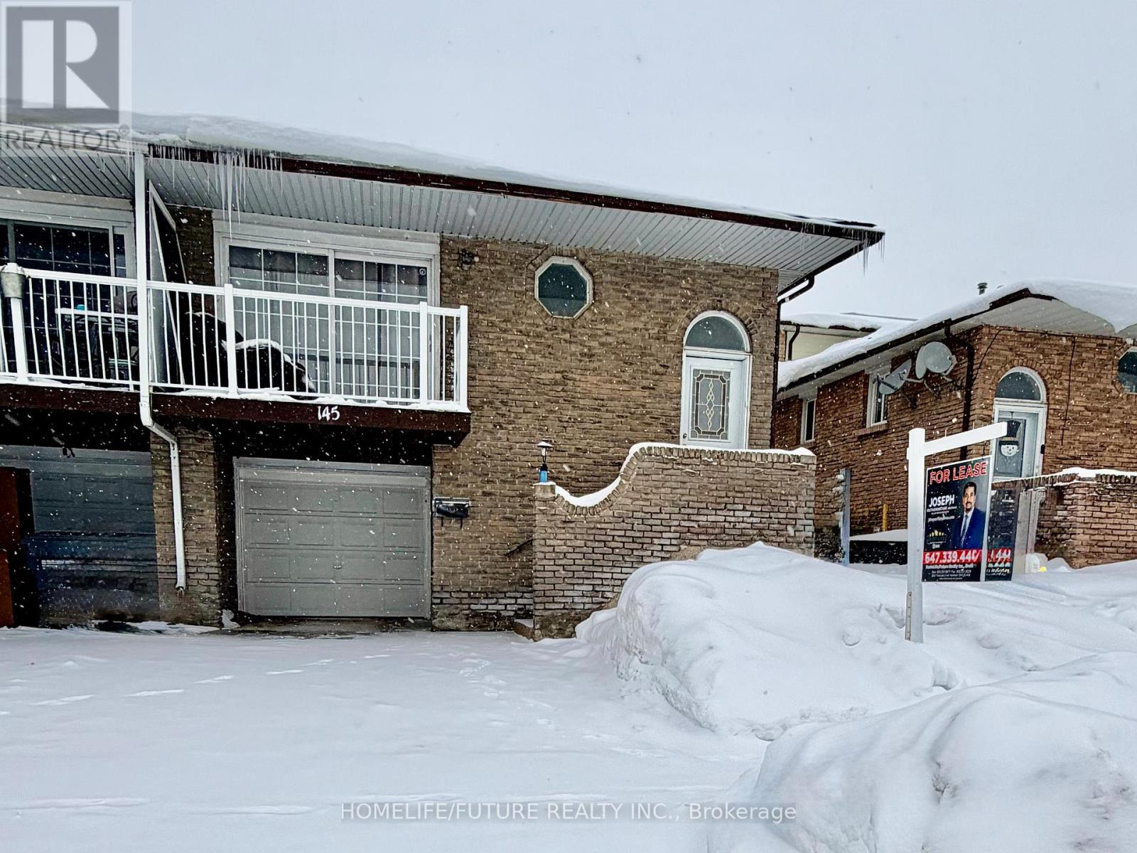 MAIN & LOWER - 145 BRUCE BEER DRIVE, Brampton, Ontario