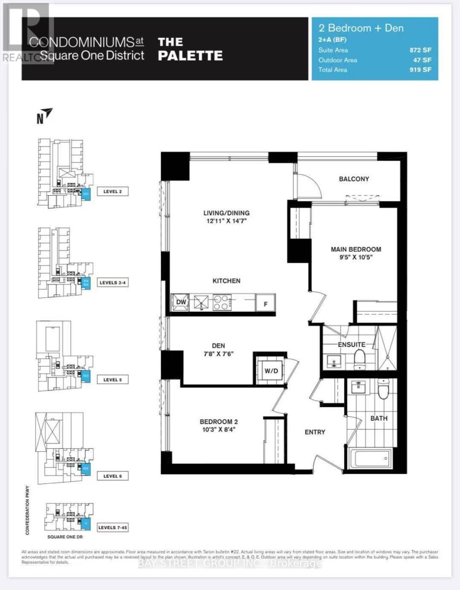 1605 - 395 Square One Drive, Mississauga, Ontario  L5B 0P6 - Photo 15 - W12737864