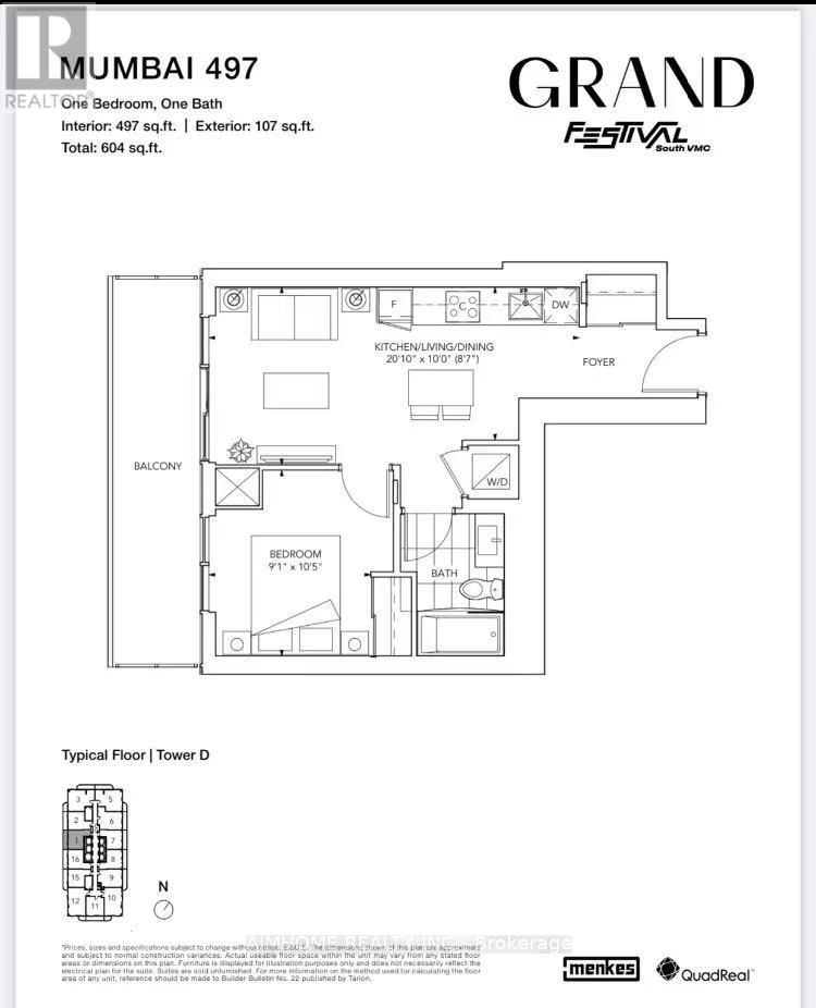 1101 - 28 Interchange Way, Vaughan (Vaughan Corporate Centre), Ontario  L4K 5W3 - Photo 2 - N12745988