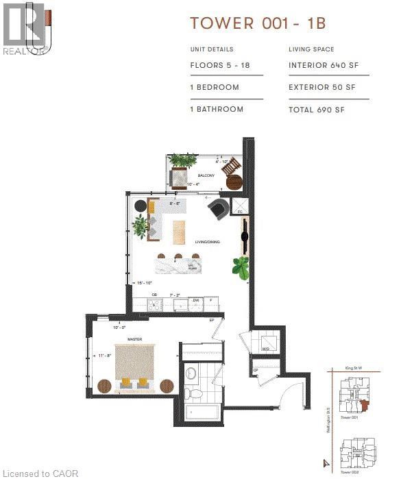 5 Wellington Street S Unit# 602, Kitchener, Ontario  N2G 0E3 - Photo 6 - 40802900