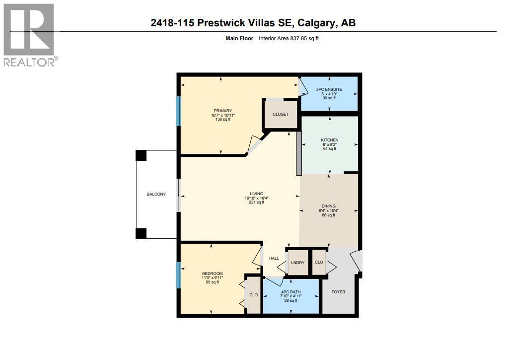 2418, 115 Prestwick Villas Se, Calgary, Alberta  T2Z 0M9 - Photo 31 - A2280874