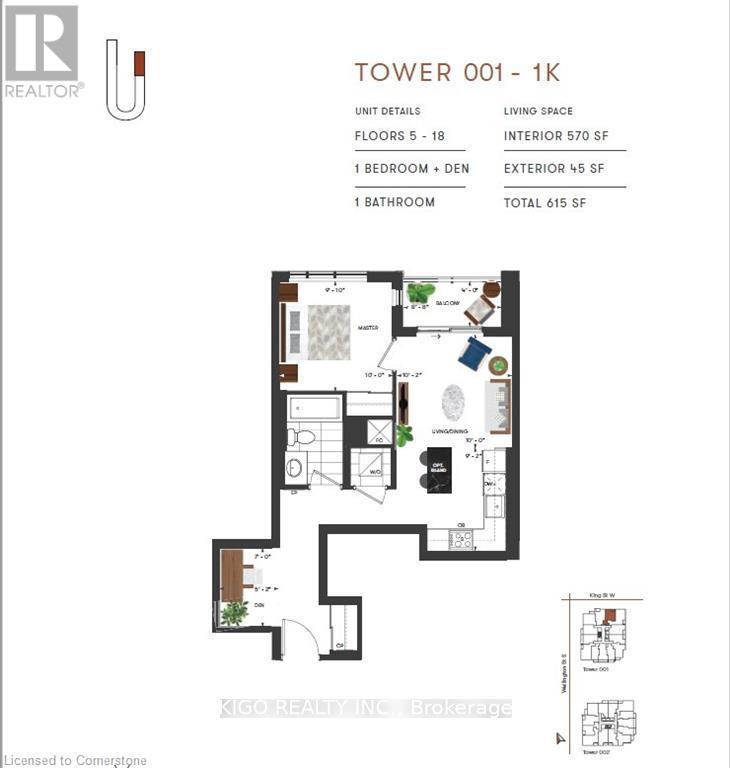 611 - 5 Wellington Street S, Kitchener, Ontario  N2G 0E3 - Photo 4 - X12776042