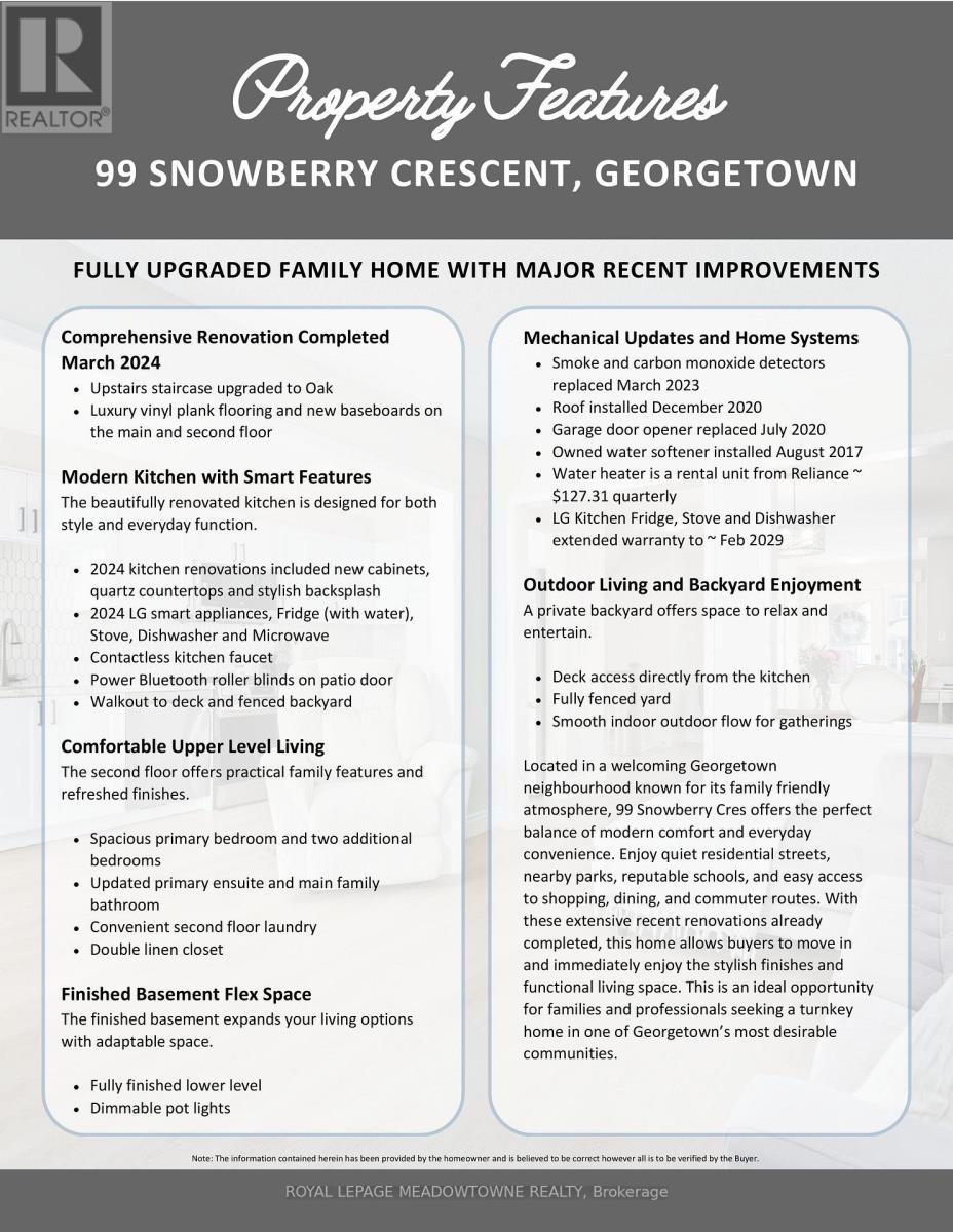 99 Snowberry Crescent, Halton Hills, Ontario  L7G 6M8 - Photo 5 - W12782330