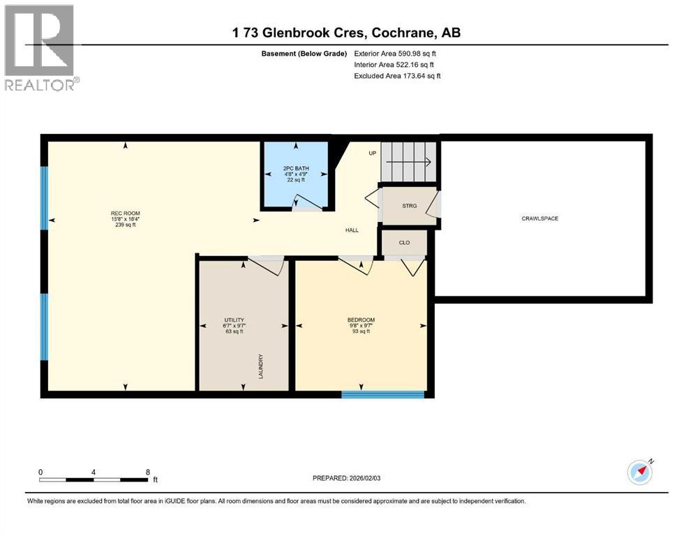 1, 73 Glenbrook Crescent, Cochrane, Alberta  T4C 1G1 - Photo 31 - A2284168
