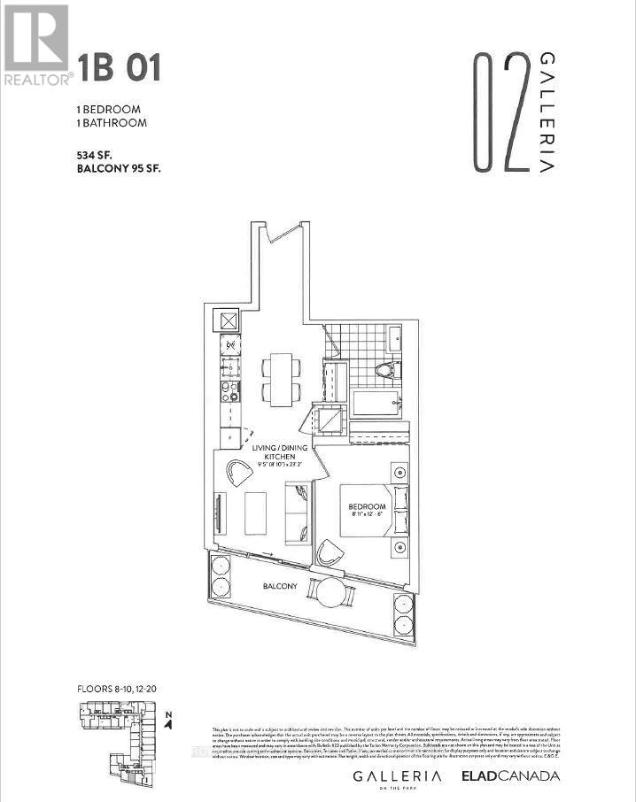 1301 - 10 Graphophone Grove, Toronto, Ontario  M6H 0E5 - Photo 16 - W12786968