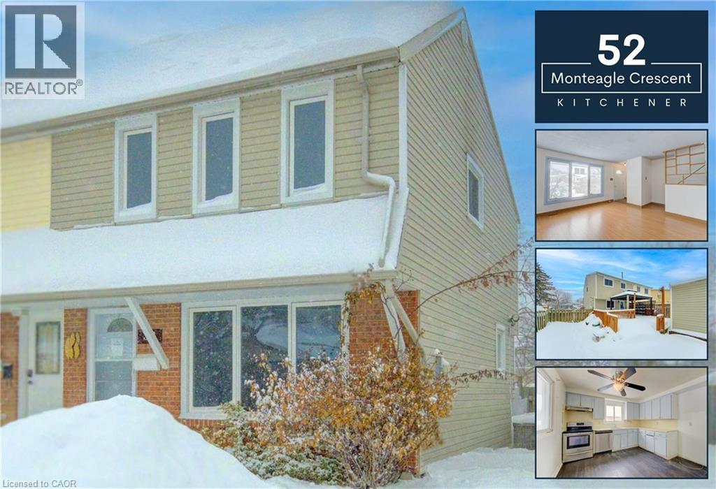 52 MONTEAGLE Crescent, Kitchener, Ontario