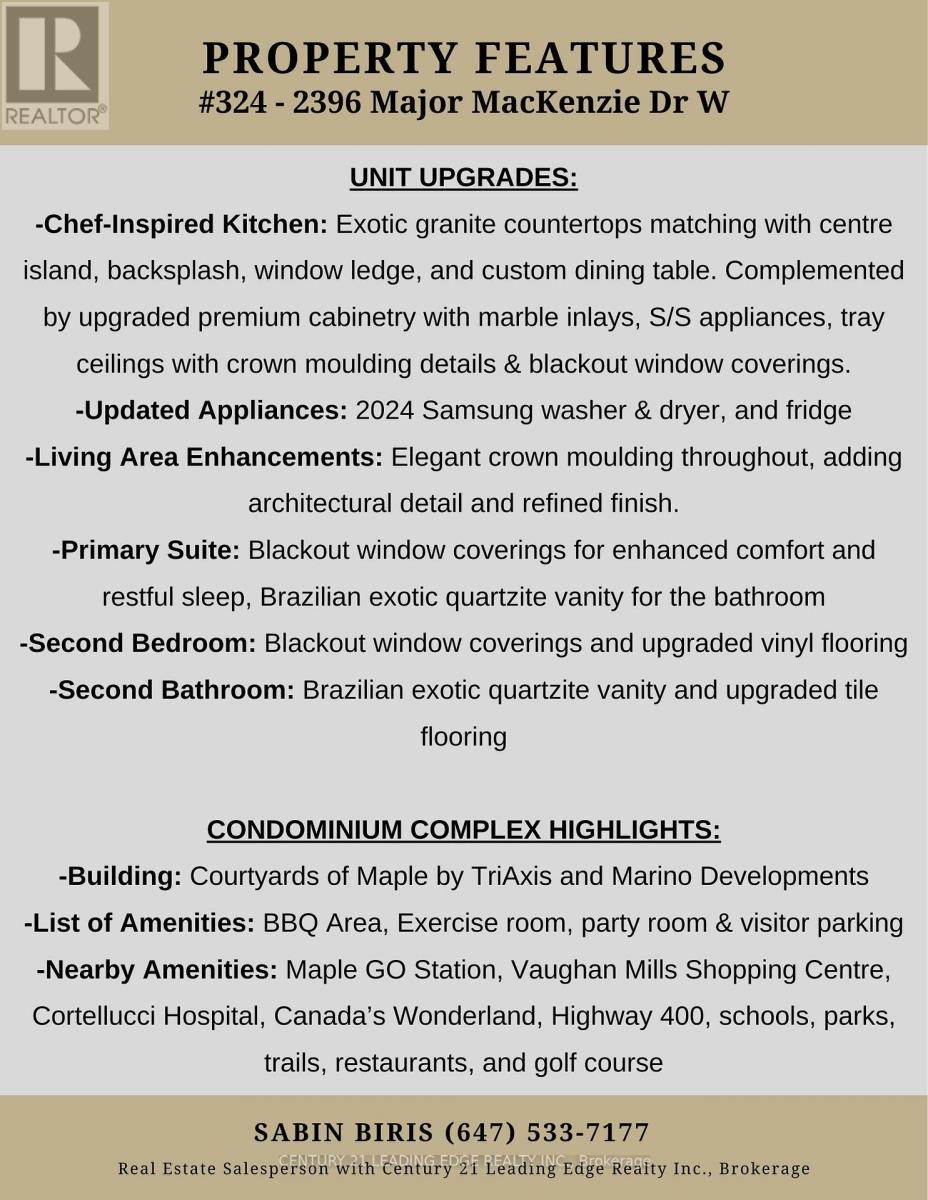 324 - 2396 Major Mackenzie Drive W, Vaughan, Ontario  L6A 4Y1 - Photo 21 - N12792664