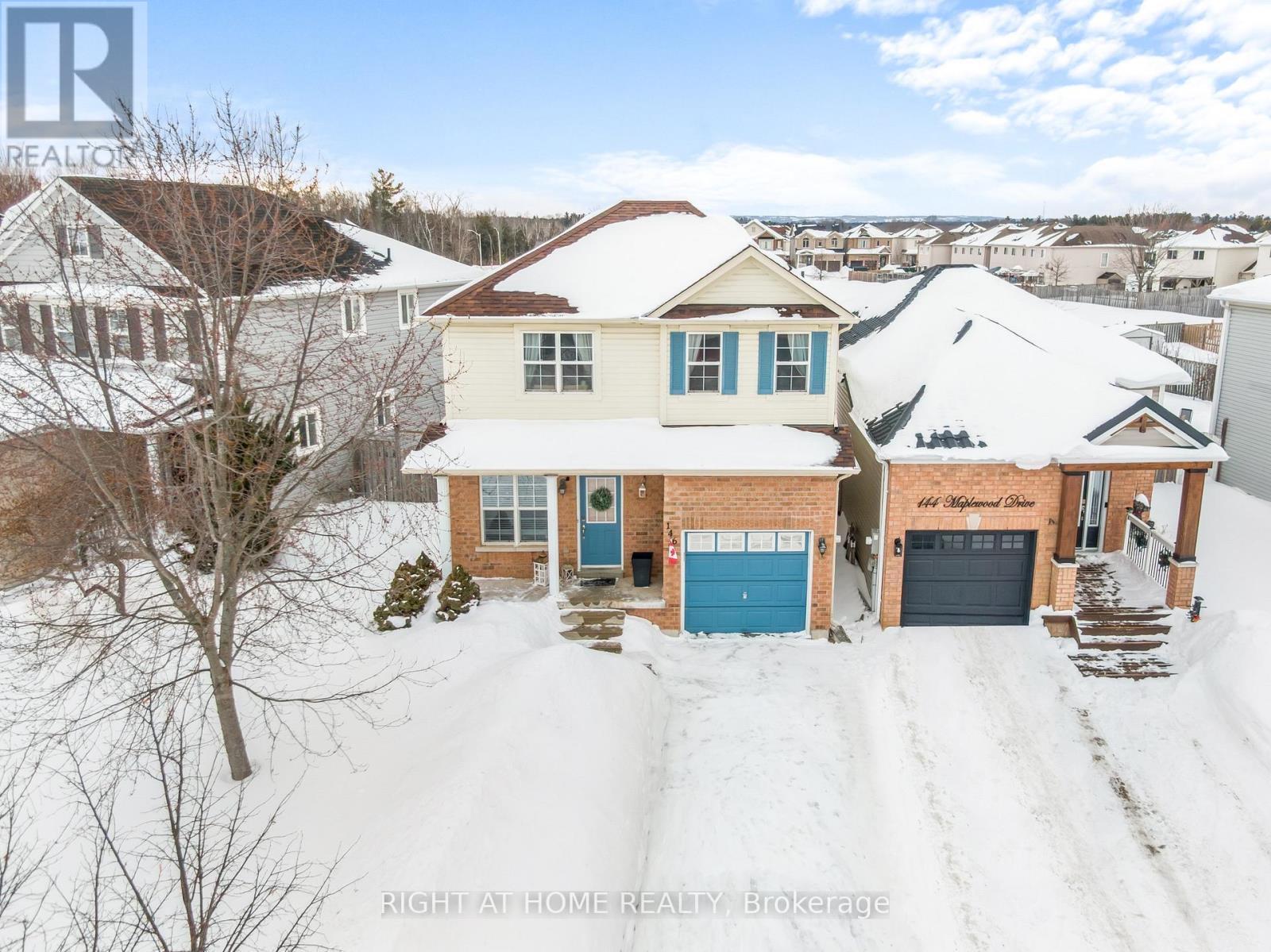 Set in Angus' well loved 5th Line neighbourhood, this 3 bedroom, 2 bathroom home sits just a short walk from a newer park with a splash pad and a new school being built down the road. It's the kind of area where kids ride bikes, neighbours wave, and everything you need is close by. Inside, it's bright and well cared for. Hardwood on the main floor. Brand new flooring upstairs in 2025. Three comfortable bedrooms, including a primary with a walk in closet. The upstairs bathroom is a full 4 piece, and the finished basement adds a second 3 piece bath along with extra living space that can flex however you need it to. The backyard is ready for summer. Patio, gazebo, hot tub. Whether it's quiet evenings or friends over on a Saturday, it's set up to enjoy. You're close to walking trails, shops, restaurants, recreation, and just a short drive to Base Borden and Highway 400. Blown in insulation was updated in 2018 (approximately), followed by a new furnace in 2019. The roof and air conditioning were both done in 2020. Appliances have also been updated over the years, including the fridge in 2025, dryer and stove in 2021, and a brand new built in microwave in 2026. BONUS: inside entry from the garage. Raised Garden beds in the backyard. ** This is a linked property.** (id:48254)