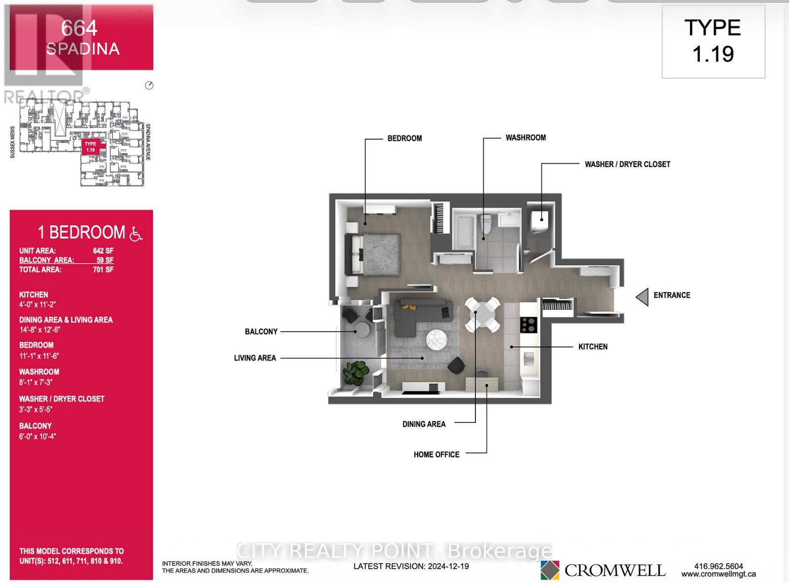 711 - 664 Spadina Avenue, Toronto, Ontario  M5S 2H7 - Photo 15 - C12798042