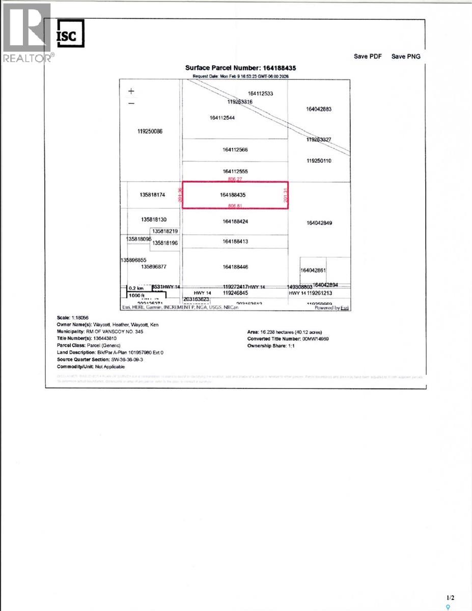 Waycott Land, vanscoy rm no. 345, Saskatchewan