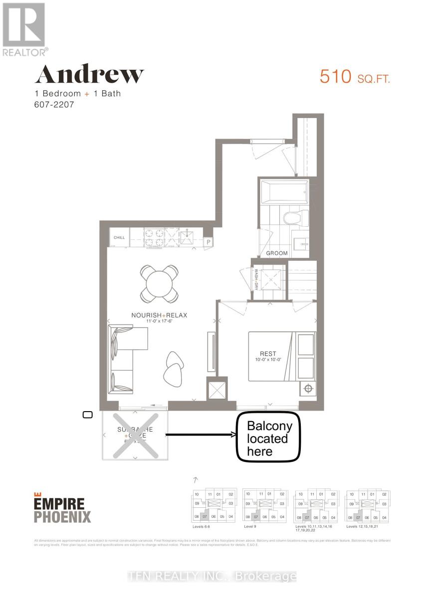 1807 - 251 Manitoba Street, Toronto, Ontario  M8Y 0C7 - Photo 7 - W12801070