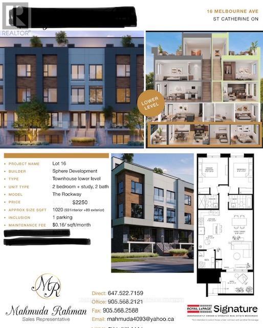 105a - 16 Melbourne Avenue, St. Catharines, Ontario  L2P 3J8 - Photo 1 - X12806686