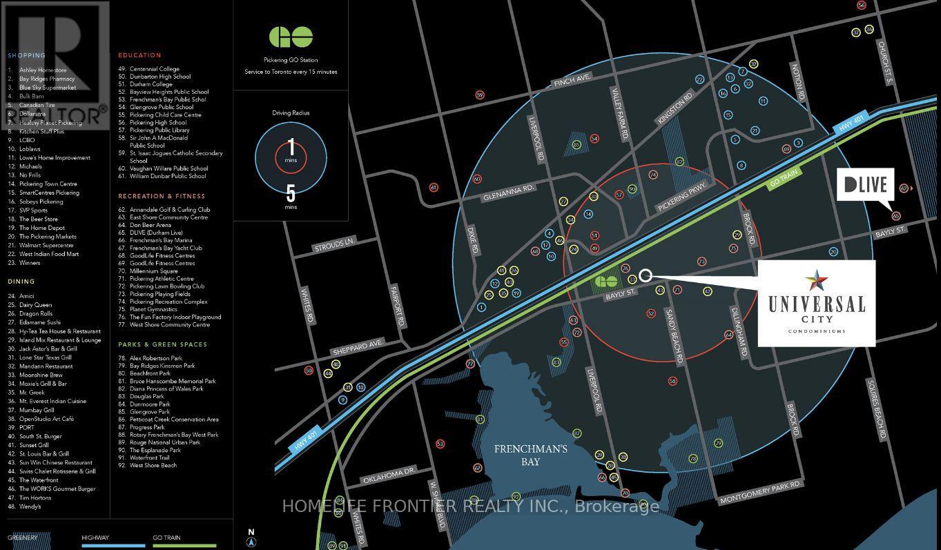 1607 - 1010 Sandy Beach Road, Pickering, Ontario  L1W 0C7 - Photo 16 - E12809922