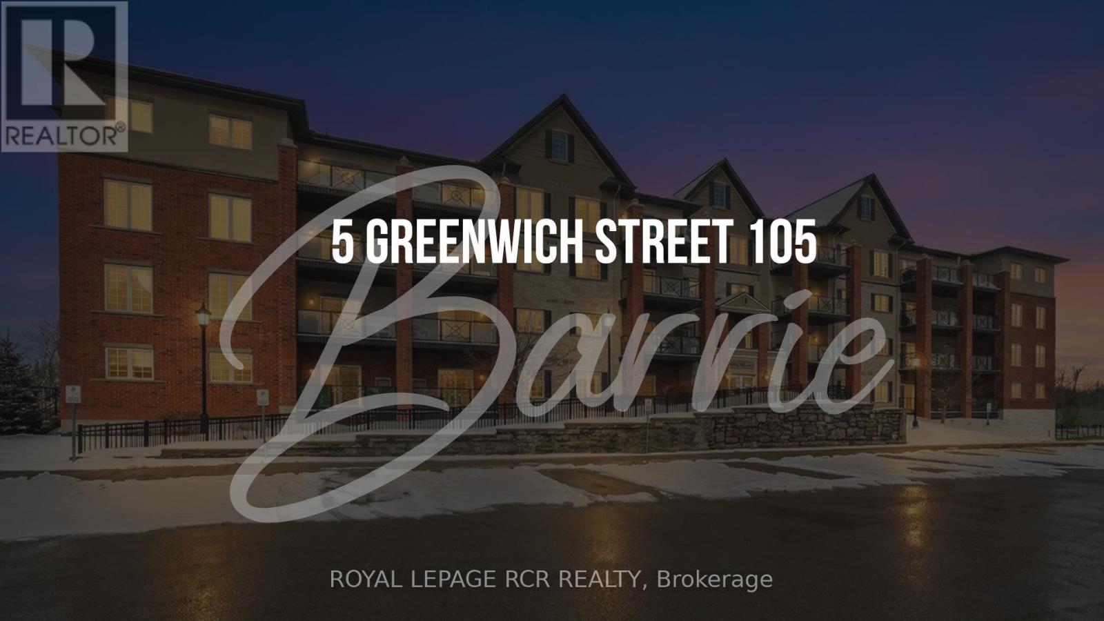 105 - 5 GREENWICH STREET, Barrie, Ontario