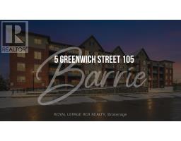 105 - 5 GREENWICH STREET, Barrie, Ontario