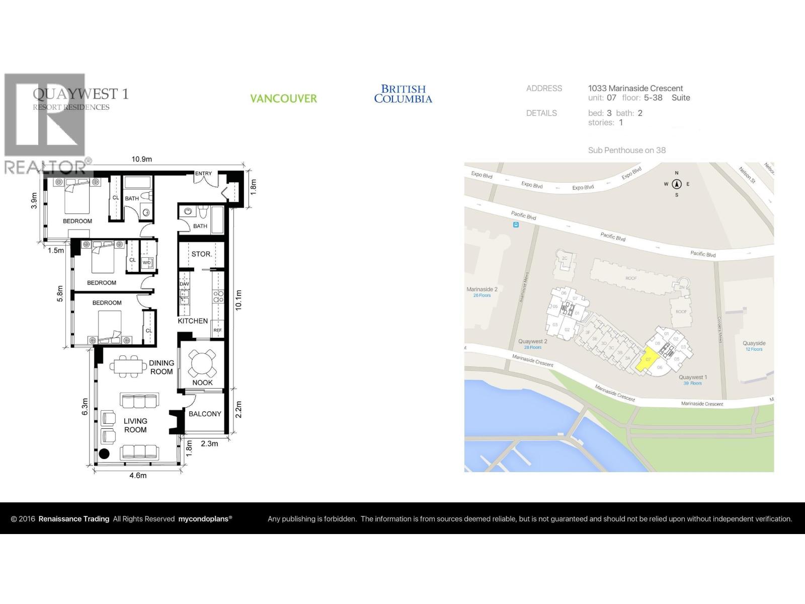 1507 1033 Marinaside Crescent, Vancouver, British Columbia  V6Z 3A3 - Photo 2 - R3094014