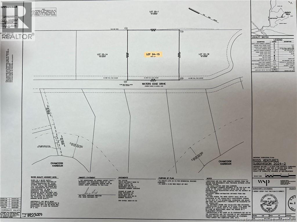 Lot #15 Waters Edge Drive, Chamcook, New Brunswick  E5B 1N5 - Photo 2 - NB134217
