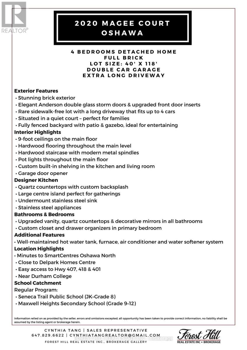 2020 Magee Court, Oshawa (Taunton), Ontario  L1K 0W7 - Photo 35 - E12847306