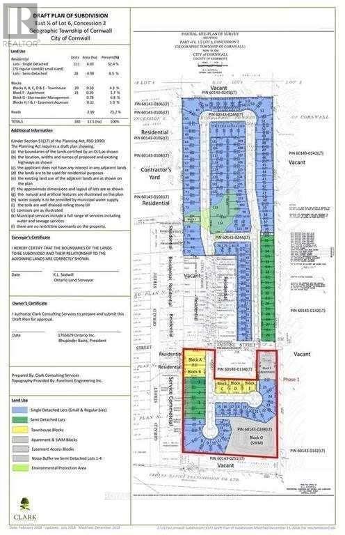 0 ST ANTOINE STREET, Cornwall, Ontario